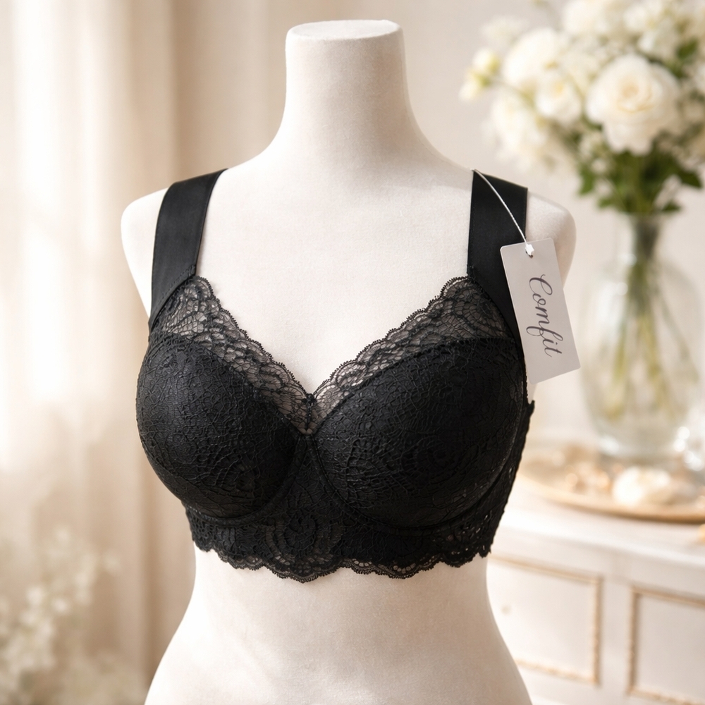 Comfit Black Lace Bralette, NEW
